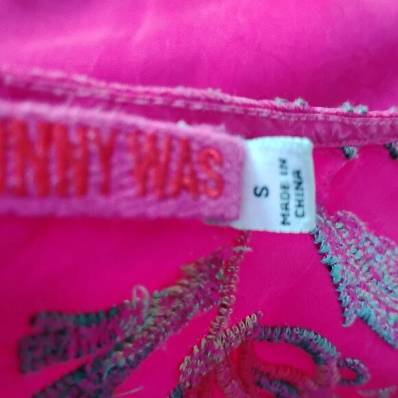 ❤️Amazing! JOHNNY WAS HOT PINK Embroidered Langenlook Blouse Top 52" Bust - Picture 12 of 12